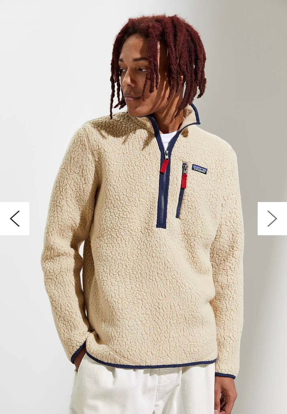Patagonia Retro Pile Half-Zip Sherpa Fleece Pullover in El Cap Khaki